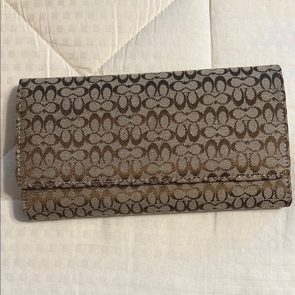 Coach Tri-Fold Wallet with Checkbook